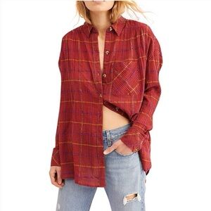 Free People "Break My Stride" button-up shirt